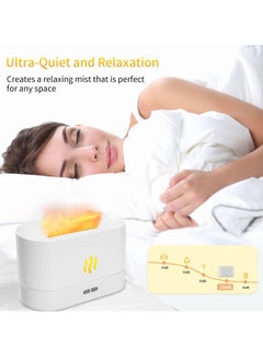 Houmt Essential Oil Diffuse Humidifiers with Flame Effect 180ml Cool Mist Humidifiers for Home no Water Automatic Shutdown Protection  - Image 4