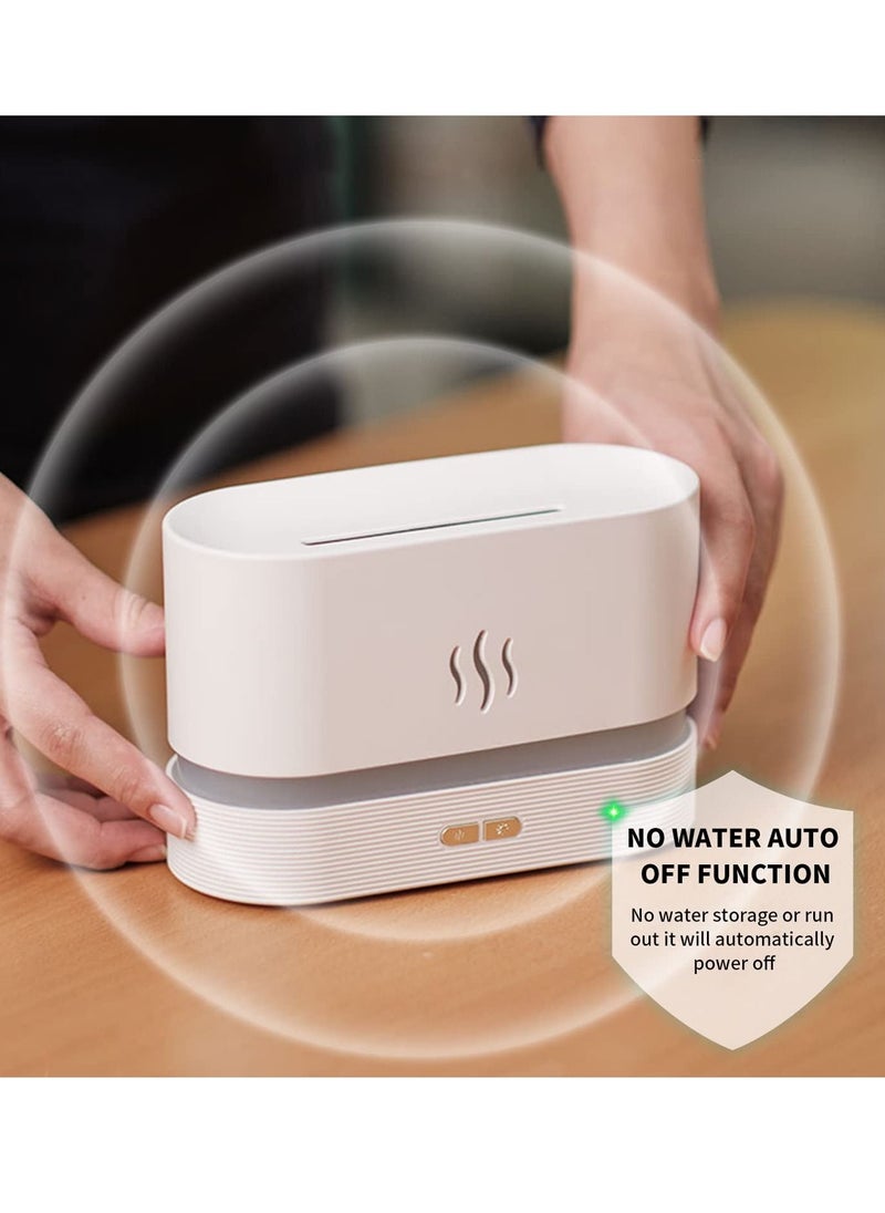 Houmt - Essential Oil Diffuse Humidifiers with Flame Effect 180ml Cool Mist Humidifiers for Home no Water Automatic Shutdown Protection - Image 1