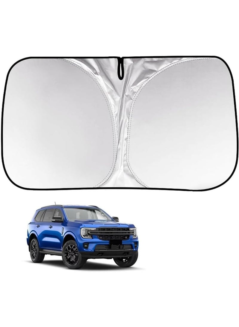 NOSKIN Windscreen Sun Shade for Car inside Windshield Sun Shade Fit for Ford Everest U704 UB 2022-2025 Front Window Sunshades Foldable UV Protection Sunshade Car Interior Accessories Summer - Image 1