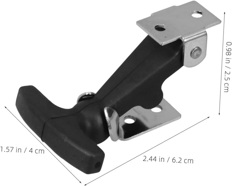 VOSAREA Flexible Rubber Engine Hood Latch 2pcs Heavy Duty T-Handle Hasp for Toolbox Vehicle Engine Cover and Baggage Locking - Image 3