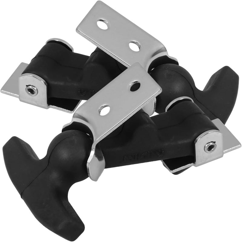 VOSAREA Flexible Rubber Engine Hood Latch 2pcs Heavy Duty T-Handle Hasp for Toolbox Vehicle Engine Cover and Baggage Locking - Image 1
