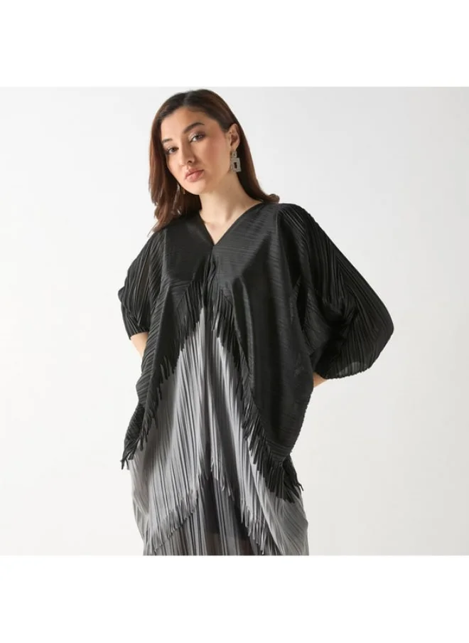 2Xtremz 2Xtremz Pleated V-neck Dress