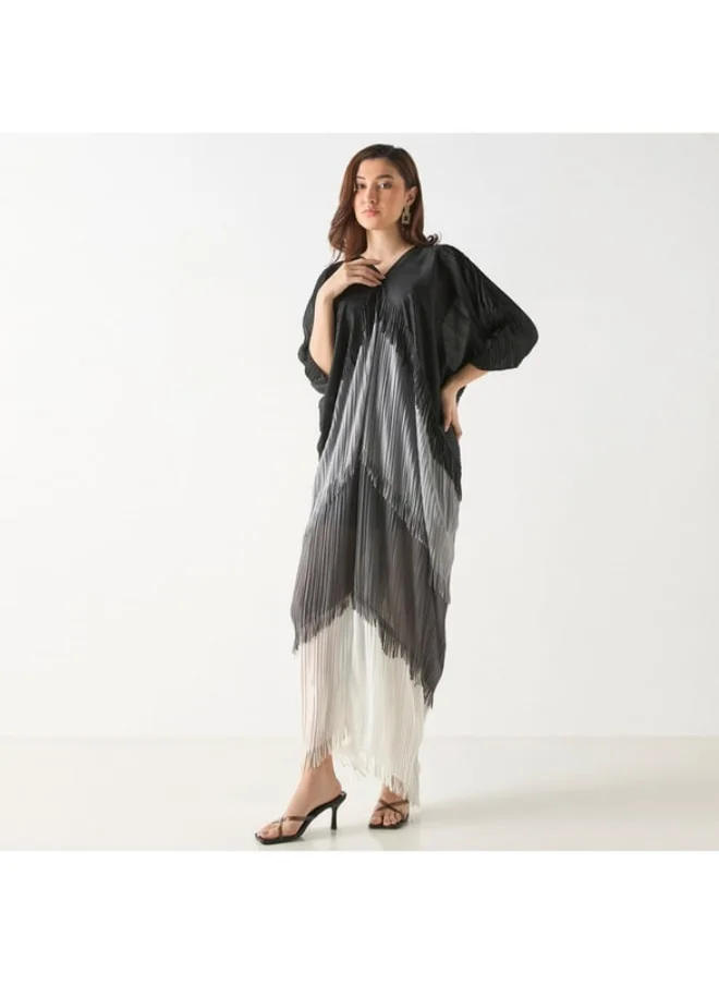 2Xtremz 2Xtremz Pleated V-neck Dress