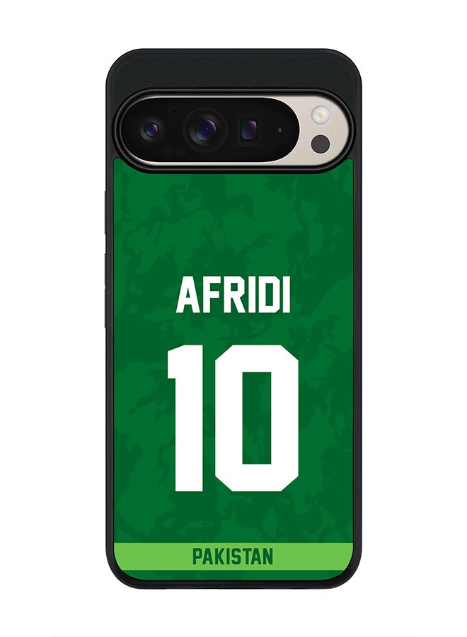 Stylizedd For Google Pixel 9 Pro XL Case,Slim fit Camera Protection, Shockproof Thin Phone cover - Pakistan AFRIDI, Jersey No 10 - Image 1