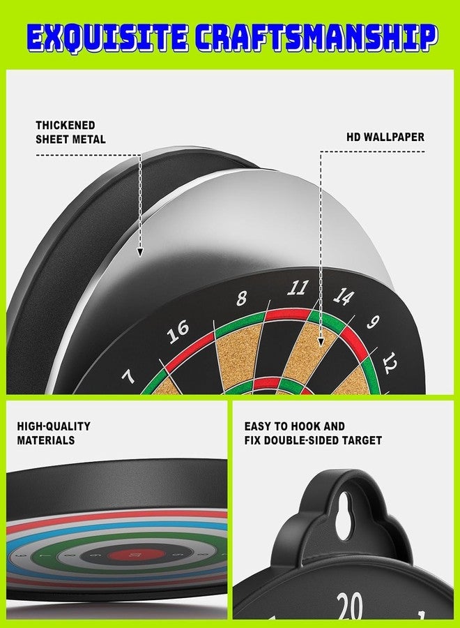 Beayuck Magnetic Dart Board - 12pcs Magnetic Darts (Red Green Blue Yellow) - Indoor and Party Games - Safe Magnetic Dart Board Toys Gifts for 5 6 7 8 9 10 11 12 Year Old Boy Kids - Image 4