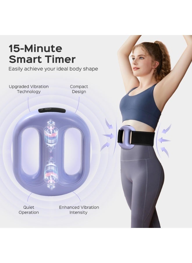 WALALLA Small Lightweight Vibration Plate Portable,Handheld Lymphatic Drainage Massager,Exercise Shaker Machine for Weight Loss,Cordless and Mini，8-Level Adjustable, Purple - Image 5