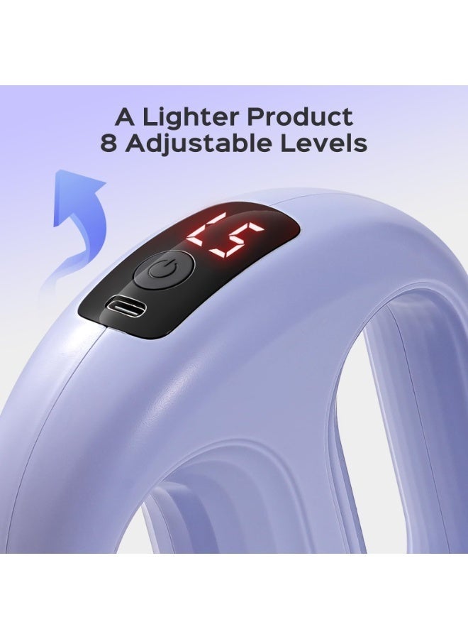 WALALLA Small Lightweight Vibration Plate Portable,Handheld Lymphatic Drainage Massager,Exercise Shaker Machine for Weight Loss,Cordless and Mini，8-Level Adjustable, Purple - Image 2