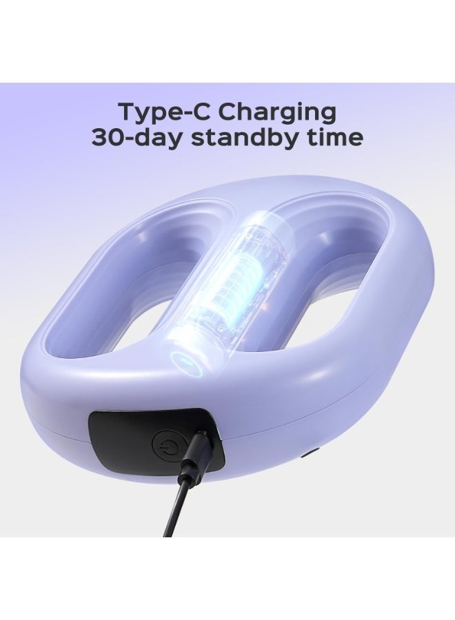 WALALLA Small Lightweight Vibration Plate Portable,Handheld Lymphatic Drainage Massager,Exercise Shaker Machine for Weight Loss,Cordless and Mini，8-Level Adjustable, Purple - Image 3