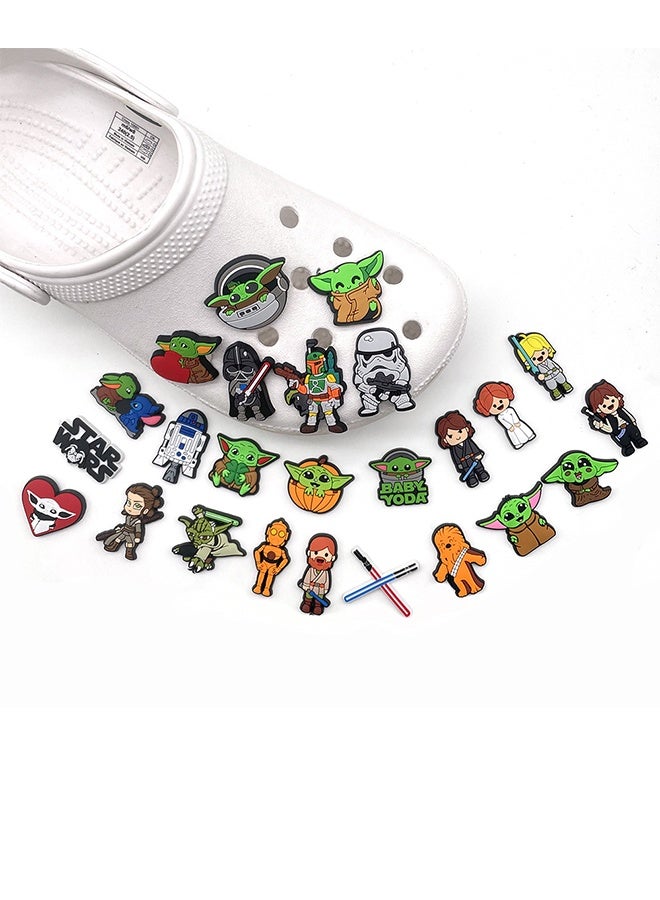 Jibbitz 25 Pcs jibbitz Shoe Decoration Charms, Trendy Series Charms Shoes Charm for Hole Hole Shoe,  Bracelet Wristband Party Gifts,Suit Kids Boys Girls Man Woman - Image 1