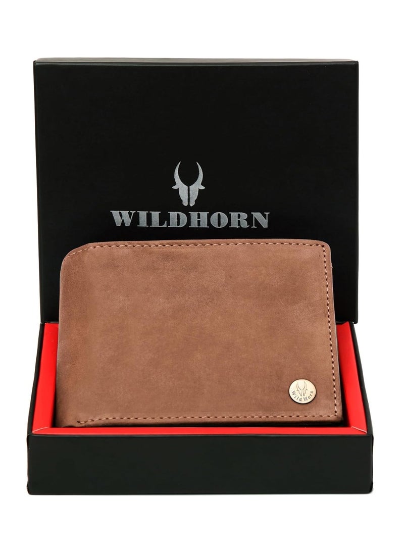 WildHorn RFID Protected Leather Wallet for Men, Tan Hunter - Image 2