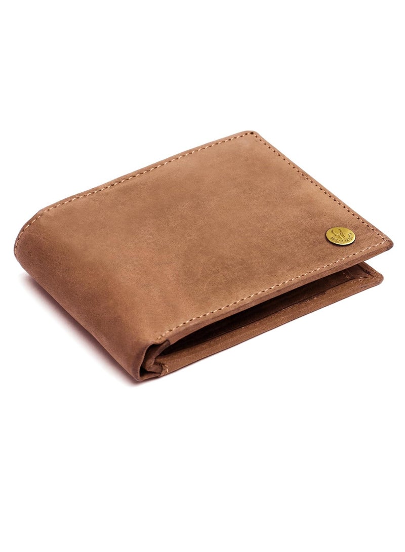 WildHorn RFID Protected Leather Wallet for Men, Tan Hunter - Image 3