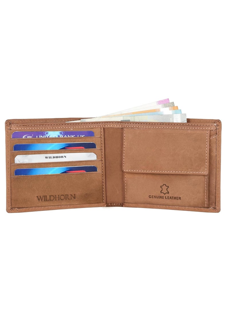 WildHorn RFID Protected Leather Wallet for Men, Tan Hunter - Image 4
