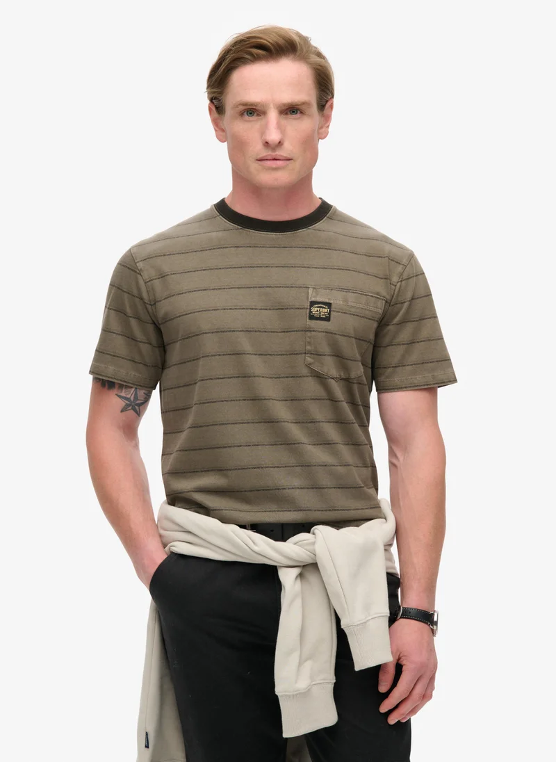 Superdry Textured Stripe Pocket T Shirt