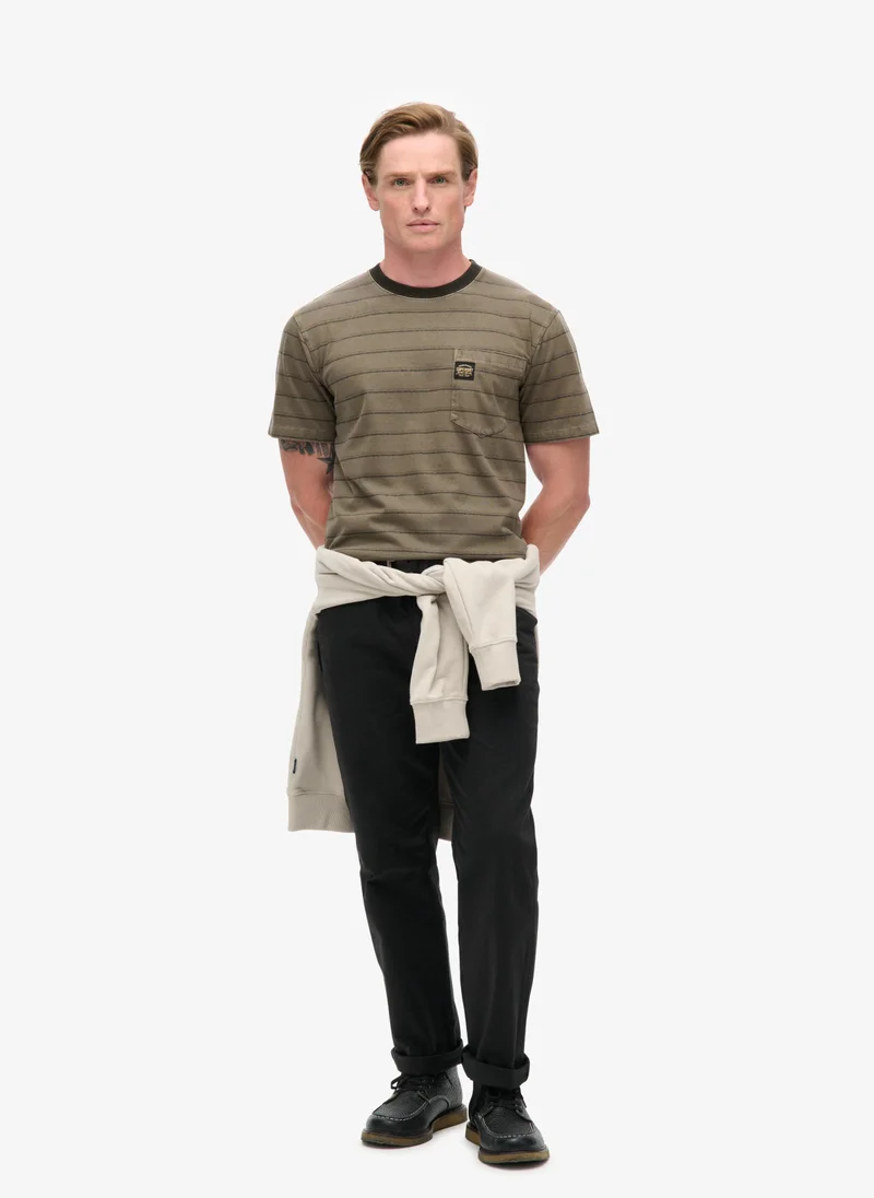 Superdry Textured Stripe Pocket T Shirt