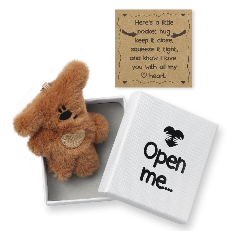 wavvter I Love You Gift,Long distance Gift for Her/Him,Bear Hug for Boyfriend/Girlfriend,Open me Matchbox Gift for Valentine's Day (Bear) - Image 1