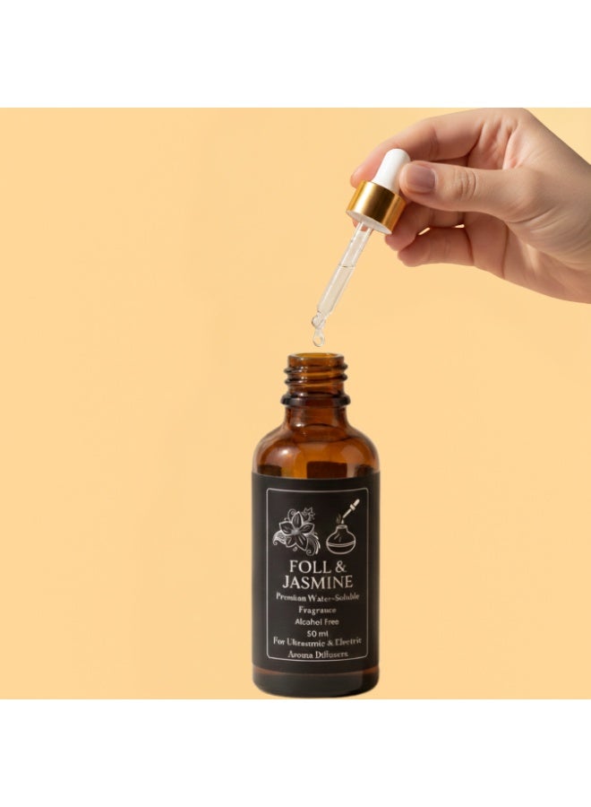 عطر فل وياسمين مركز للفواحات الكهربائية بالبخار والالتراسونيك -  (زجاجه اعاده الملئ) 50مل - خالٍ من الكحول وآمن صحيًا - ثبات قوي وجودة فاخرة - Image 3