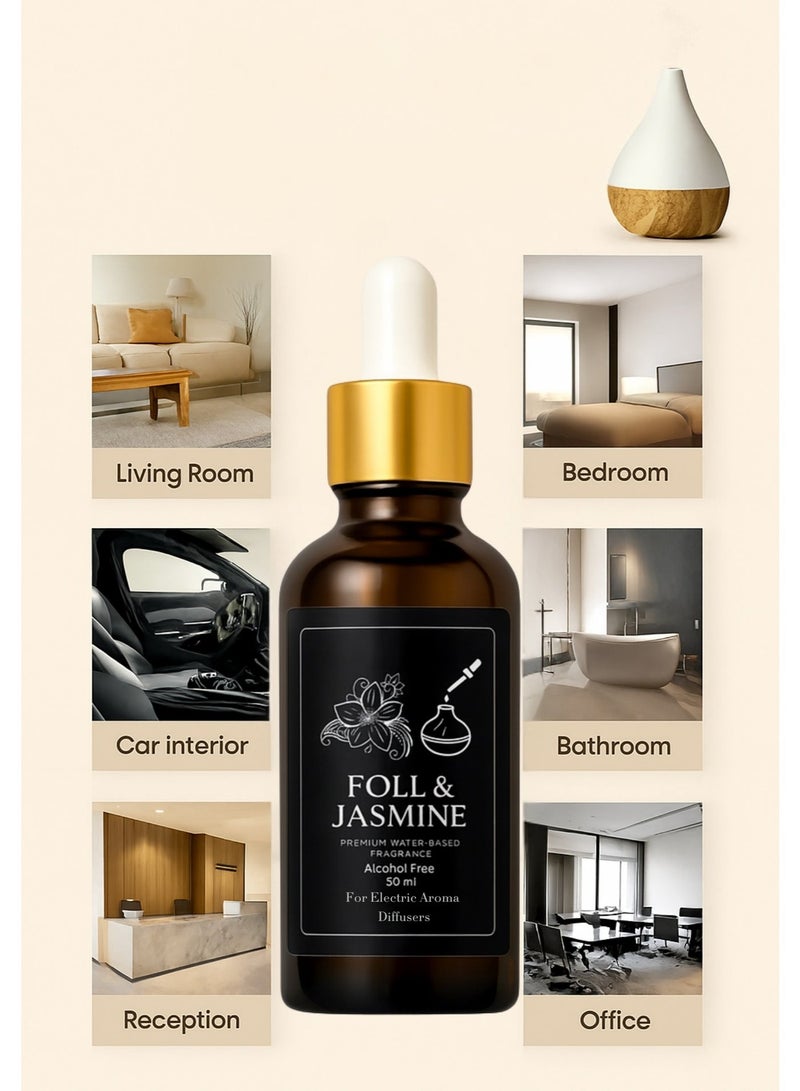 Concentrated Jasmine & Foll Fragrance for Electric Steam Diffusers (Refill Bottle)– 50 ml – Alcohol-Free & Health-Safe – Strong Longevity & Premium Quality - Image 4