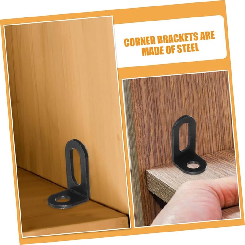 Jojofuny 5 Pack Heavy Duty Corner Brace Bracket Right Angle Connectors For Shelves Furniture Easy Install Hardware - Image 3