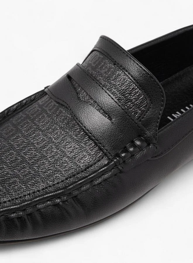 DUCHINI Men's Textured Slip-On Moccasins