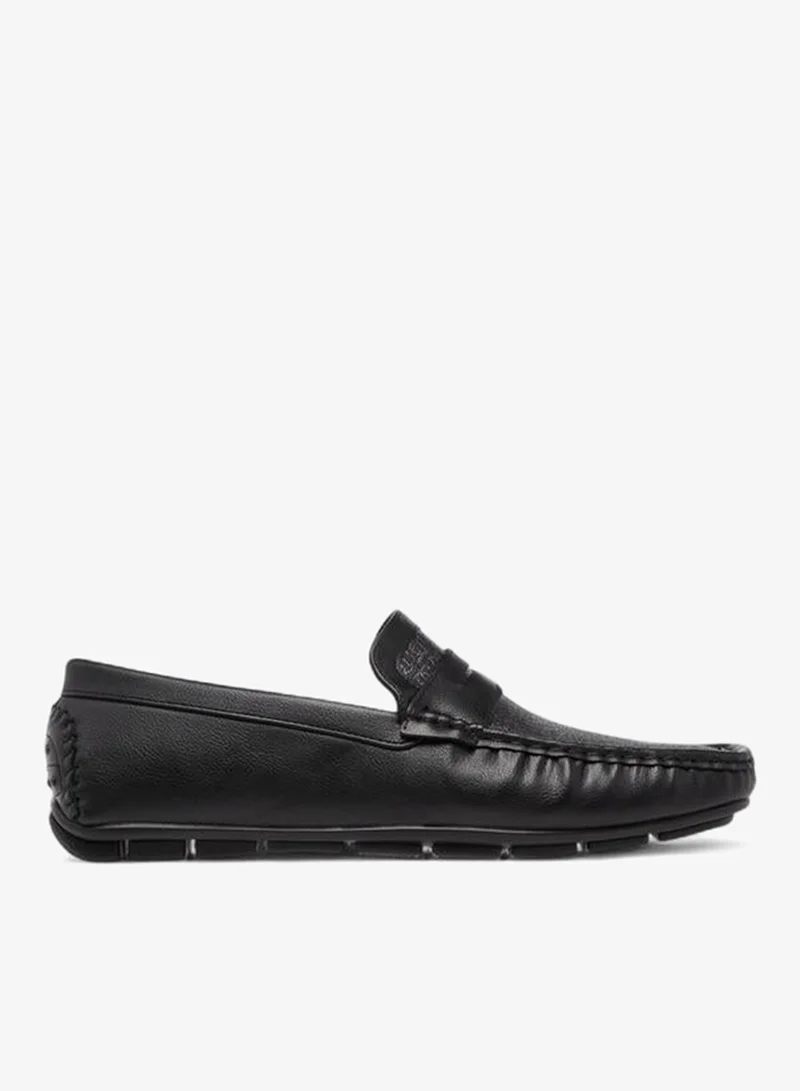 DUCHINI Men's Textured Slip-On Moccasins