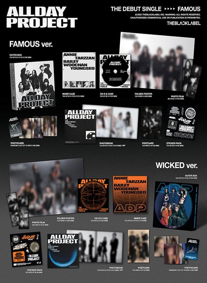 Koread ALLDAY PROJECT FAMOUS Debut Single Album (Photobook - WICKED Ver.) - Image 2