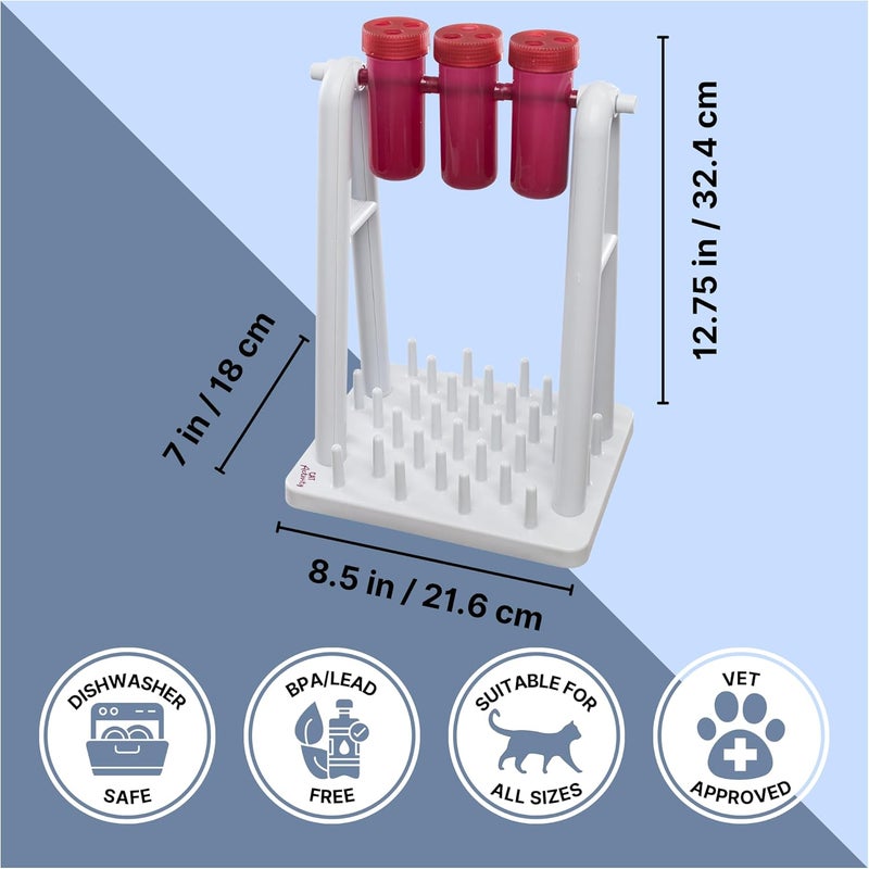 TRIXIE Cat Activity Turn Around Strategy Game Slow Feeder Interactive Treat Toy All Breed Sizes 9 x 7 x 13 in - Image 5