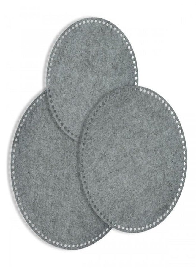 Cliths Pack of 3 Felt Basket Bottoms - 12 Inch Round Crochet Basket Base - Durable and Eco-Friendly Grey Felt Bottoms for DIY Crafting - Image 4