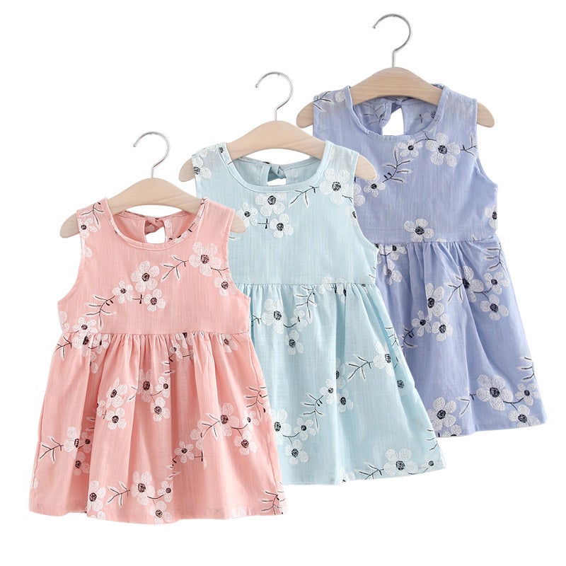 Cotton And Linen Girls Korean Children'S Clothing Spring And Dress Princess Dress Children'S Factory Stable Supply - Image 2