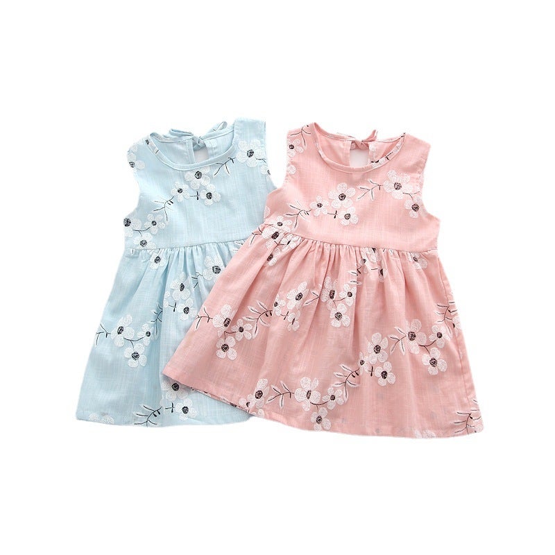 Cotton And Linen Girls Korean Children'S Clothing Spring And Dress Princess Dress Children'S Factory Stable Supply - Image 4