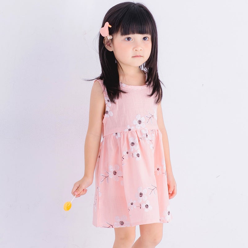 Cotton And Linen Girls Korean Children'S Clothing Spring And Dress Princess Dress Children'S Factory Stable Supply - Image 1
