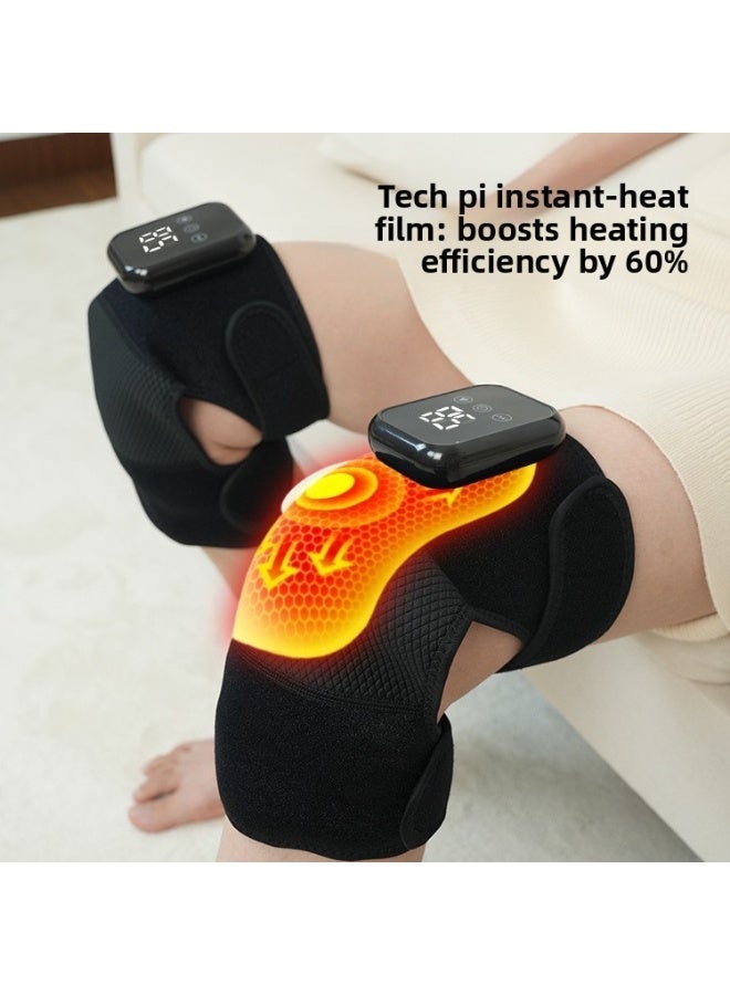 Heated Vibration Knee Massager, Electric Rechargeable Knee Pad, Pain Relief Device for Chronic Knee Cold, Essential Knee Joint Care Tool - Image 1