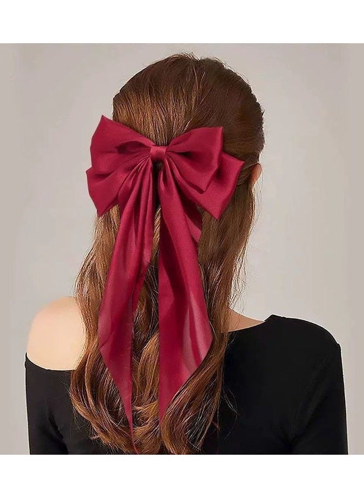 Large size plain satin ribbon beak in multiple colors, color selection is random. - Image 1