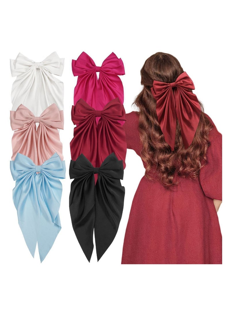 Large size plain satin ribbon beak in multiple colors, color selection is random. - Image 2