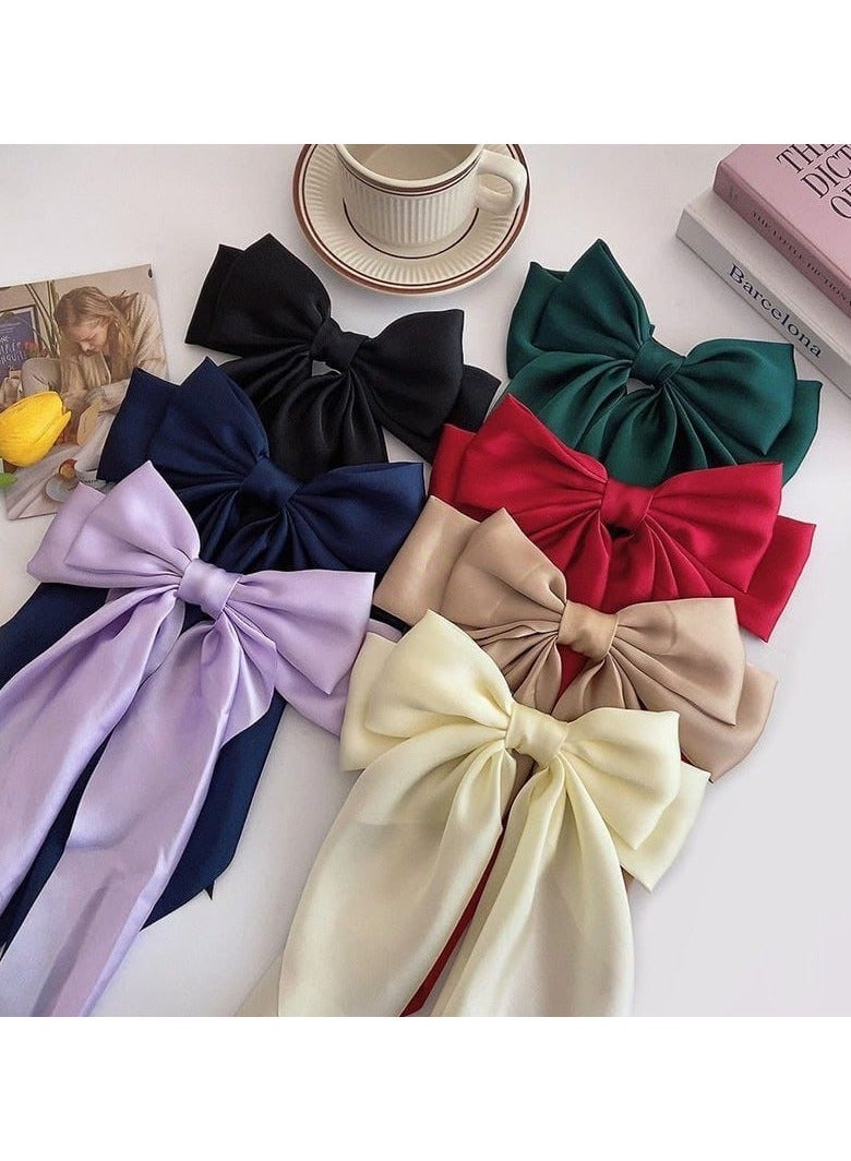 Large size plain satin ribbon beak in multiple colors, color selection is random. - Image 3