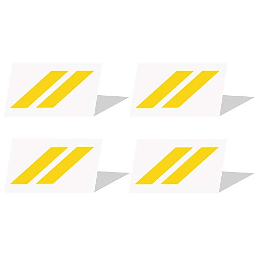 IPG for 2017-2019 Dodge Challenger Hash Rhombus Center Cap Overlay Decals Set of 4 (Yellow) - Image 3