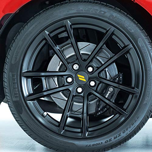 IPG for 2017-2019 Dodge Challenger Hash Rhombus Center Cap Overlay Decals Set of 4 (Yellow) - Image 2