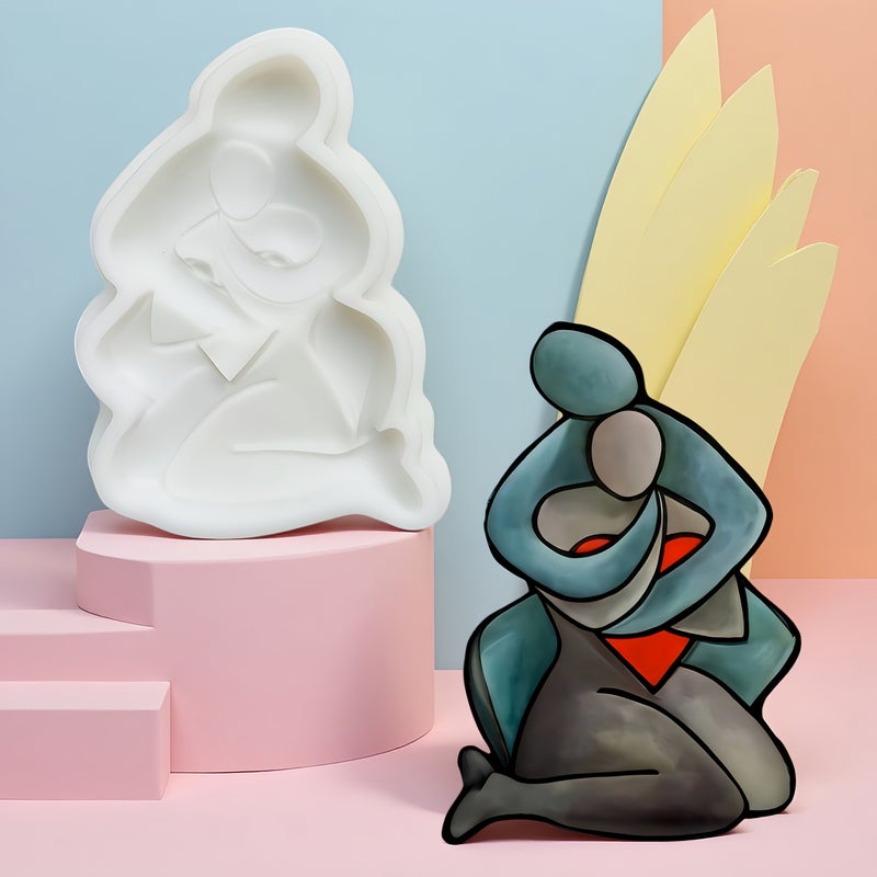 Abstract Figure Sculpture Creative Cake Molds Family Of Four And Couple Embrace Specialty Baking Supplies - Image 4