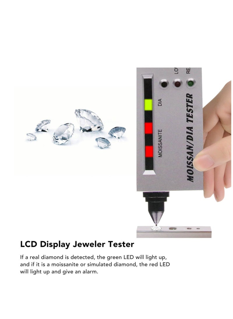 Generic Diamond Tester Pen, High Accuracy Jewelry Diamond Tester, LCD Display Diamond Tester Moissanite Pen Jeweler Tester Tool with LED Indicator for Professional Jewelers and Novice Expert  - Image 2