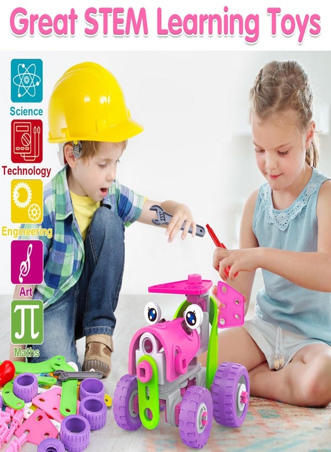Tsomtto STEM Toys for 4 5 6 7 8+ Year Old Girl Birthday Gifts Pink Educational Building Toys for Kids Ages 4-8 5-7 8-10 Stem Kits Activities Construction Toys for Girls 4-6 6-8 Engineering Creative Games - Image 4