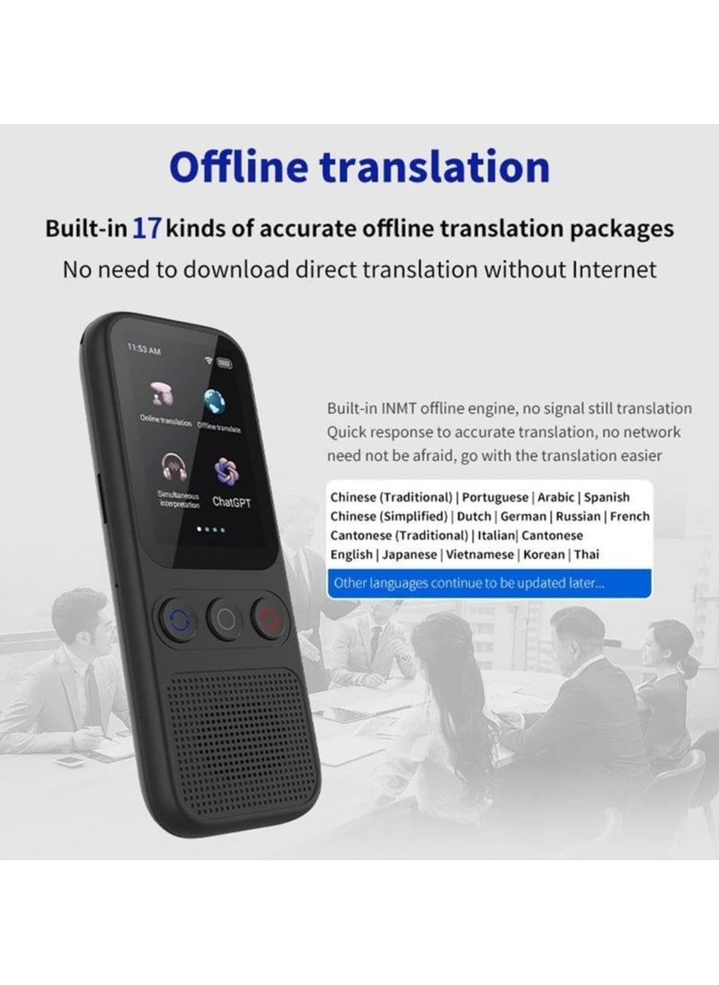 FEND - S80 Pro 18-Languages Offline Translation Device with Camera, Artificial Intelligence Portable Translator Machine - Image 1