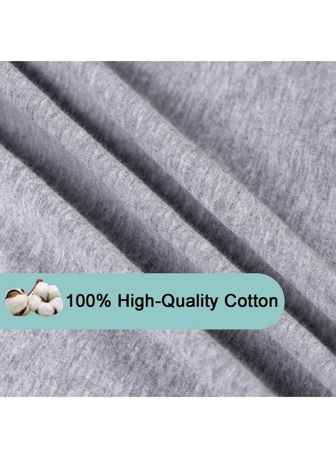 Pro Goleem Pro Goleem Nursing Pillow Cover 100% Jersey Cotton 2 Pack Soft Feeding Pillow Slipcover for Breastfeeding Moms Fits Standard Infant Nursing Pillow or Positioner Grey for Boys and Girls - Image 3