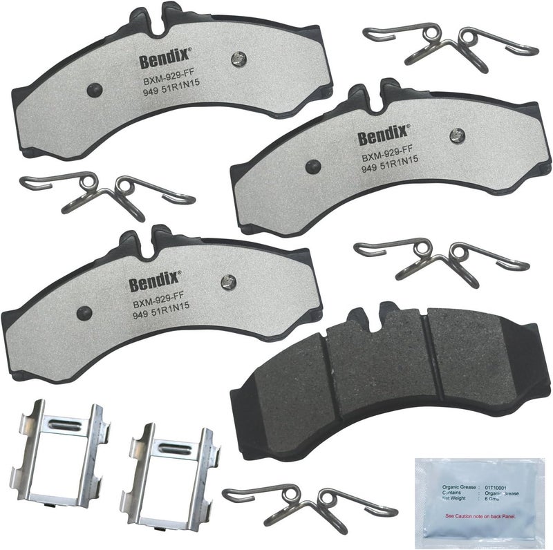 Bendix Fleet Metlok MKD949FM Brake Pads for Dodge Sprinter 2500 2006-2003, Sprinter 3500 2006-2003, Freightliner Sprinter 2500 2006-2002, Sprinter 3500 2006-2002 - Image 1