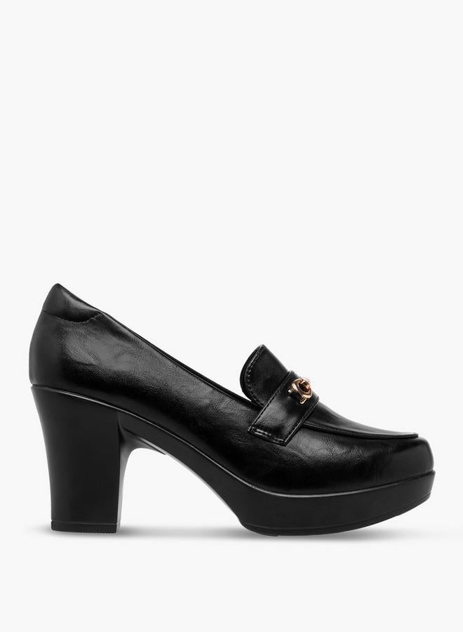 Flora Bella By Shoexpress Flora Bella Horsebit Accent Shoes With Block Heels - Image 1