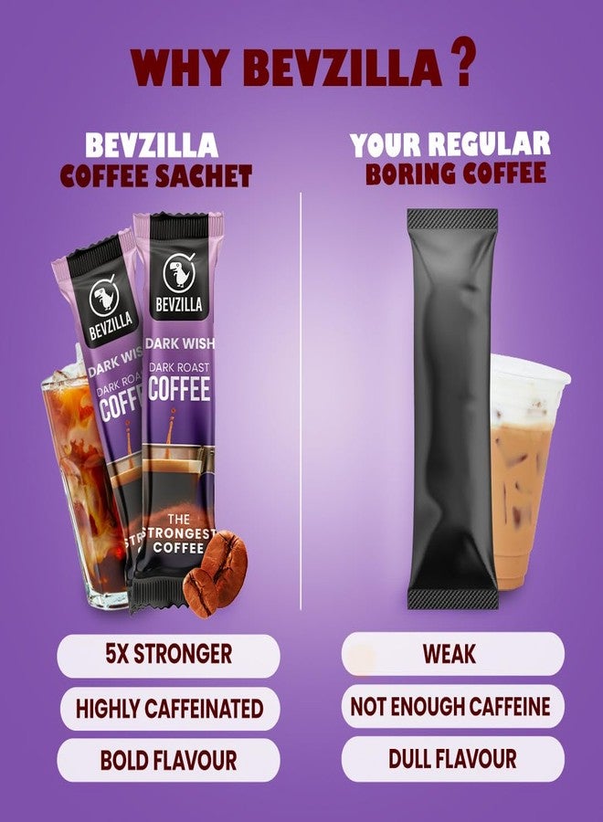 Bevzilla 48 Sachets Dark Wish Instant Coffee Powder (48 X 2g Sachets) X 96 Assorted Instant Coffee Powder Sachets (96 X 2g Sachets)| Hazelnut, Classic, Vanilla & Butterscotch| Hot & Cold Coffee| 100 % Arabica Coffee| Strong Coffee| Best Coffee| Espresso, Latte, Cappuccino - Image 4