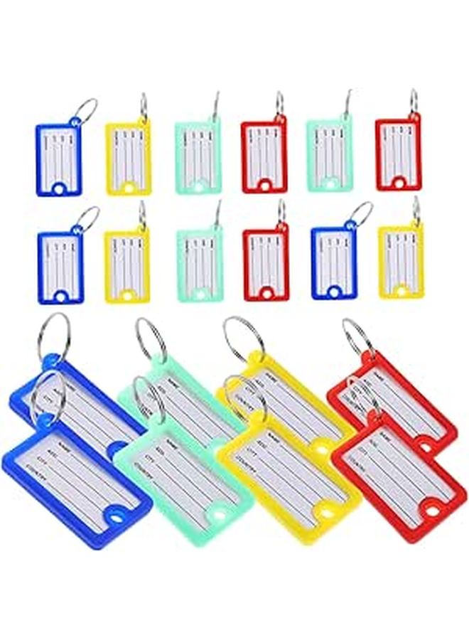 20 Pack Numbered Plastic Key Tags Color Coded Key Rings For Home Office Travel Organization - Image 1