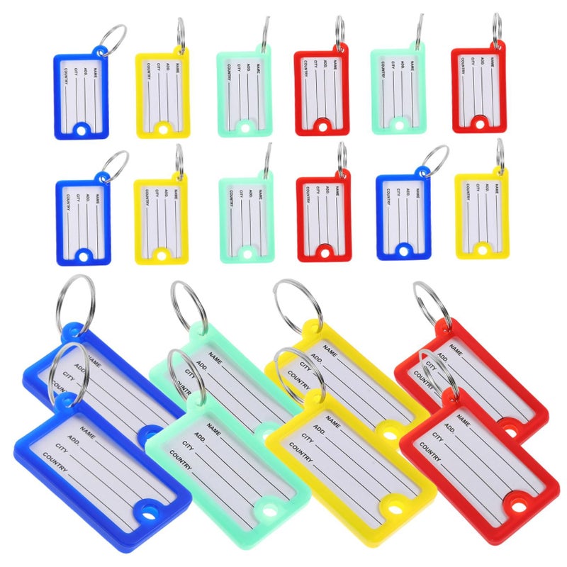 20 Pack Numbered Plastic Key Tags Color Coded Key Rings For Home Office Travel Organization - Image 2