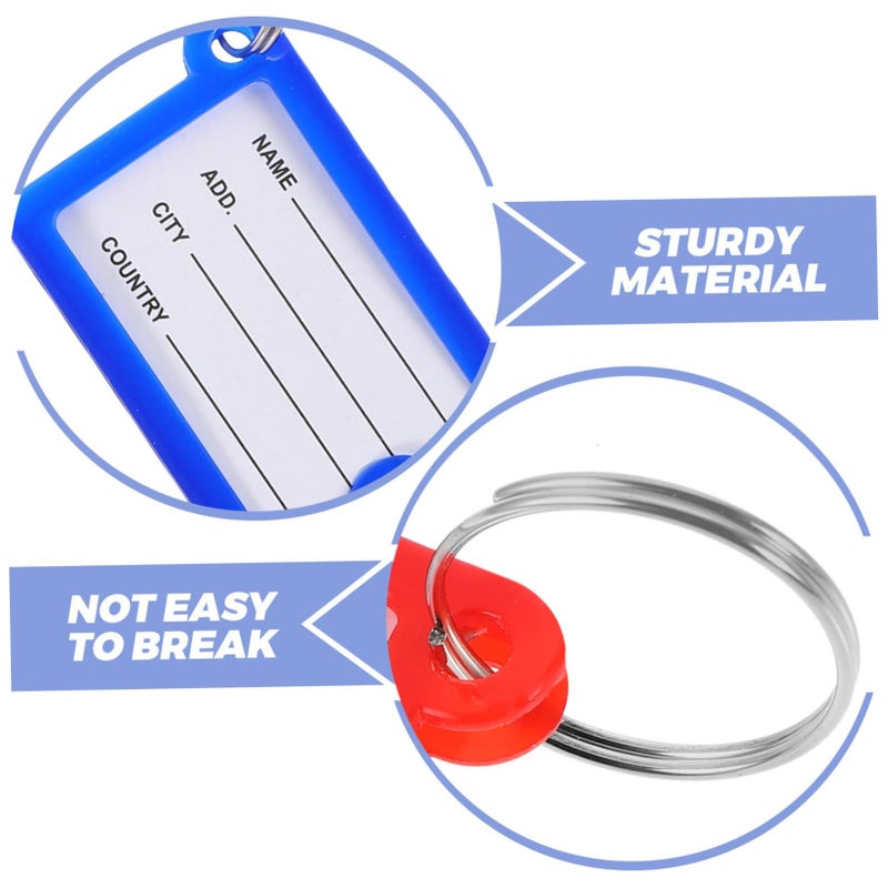20 Pack Numbered Plastic Key Tags Color Coded Key Rings For Home Office Travel Organization - Image 4