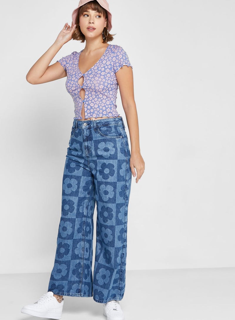 مونكي بلوزة قصيرة مزينة بفتحات - Image 4