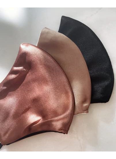 VIYANSHI VIYANSHI Hansavani Enterprise SilkSatin Multicolor Face Mask Soft Elastic Face Mask For Women And MenGirls A12  - Image 2
