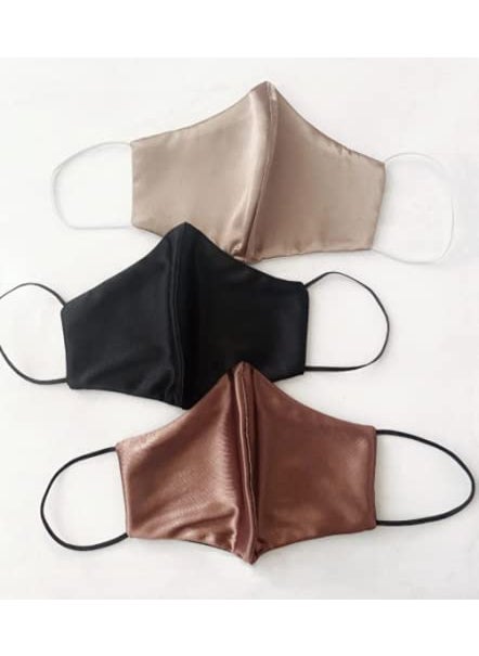 VIYANSHI VIYANSHI Hansavani Enterprise SilkSatin Multicolor Face Mask Soft Elastic Face Mask For Women And MenGirls A12  - Image 1